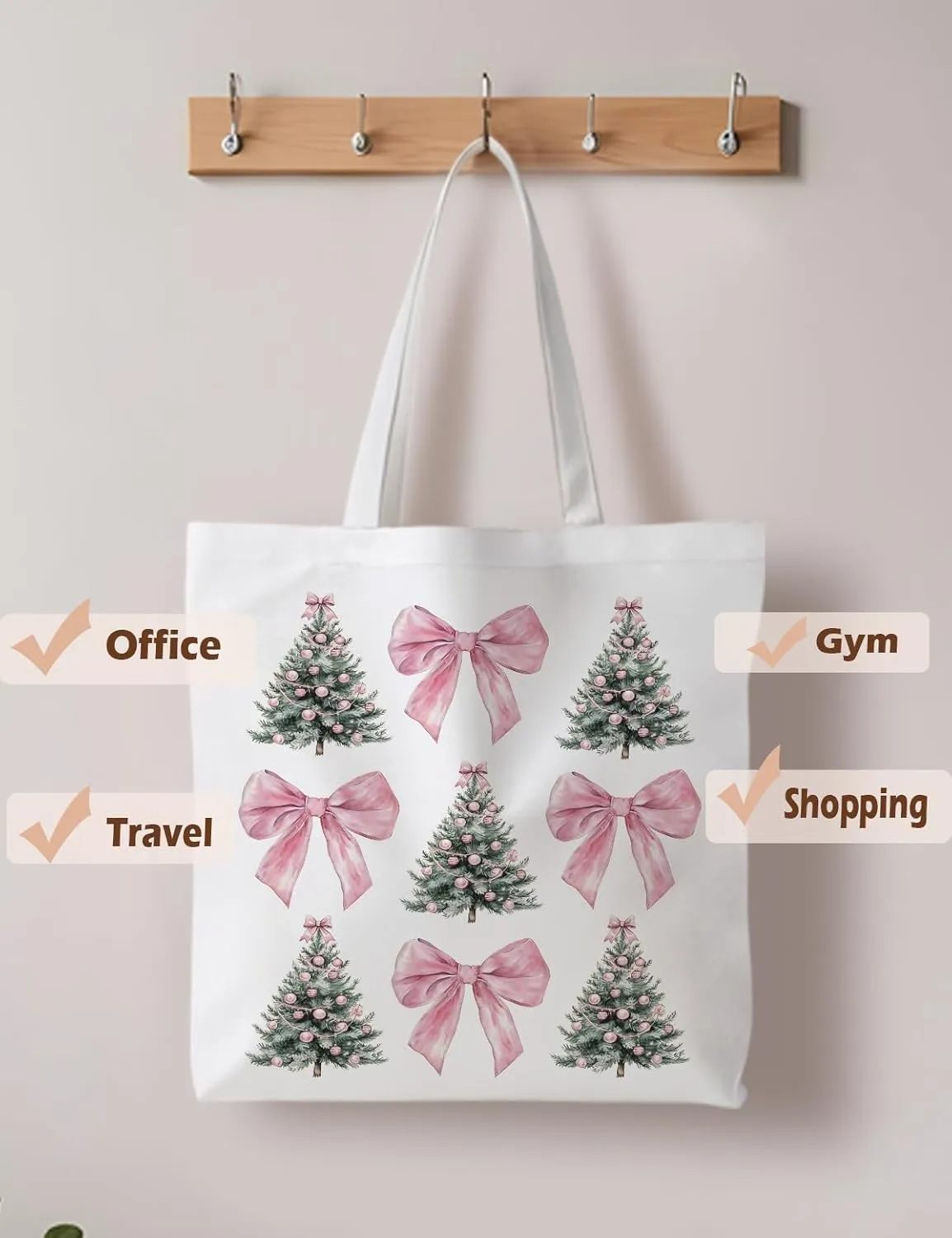 Christmas Tote Bag, Christmas Bags for Women, Womens Gifts for Christmas