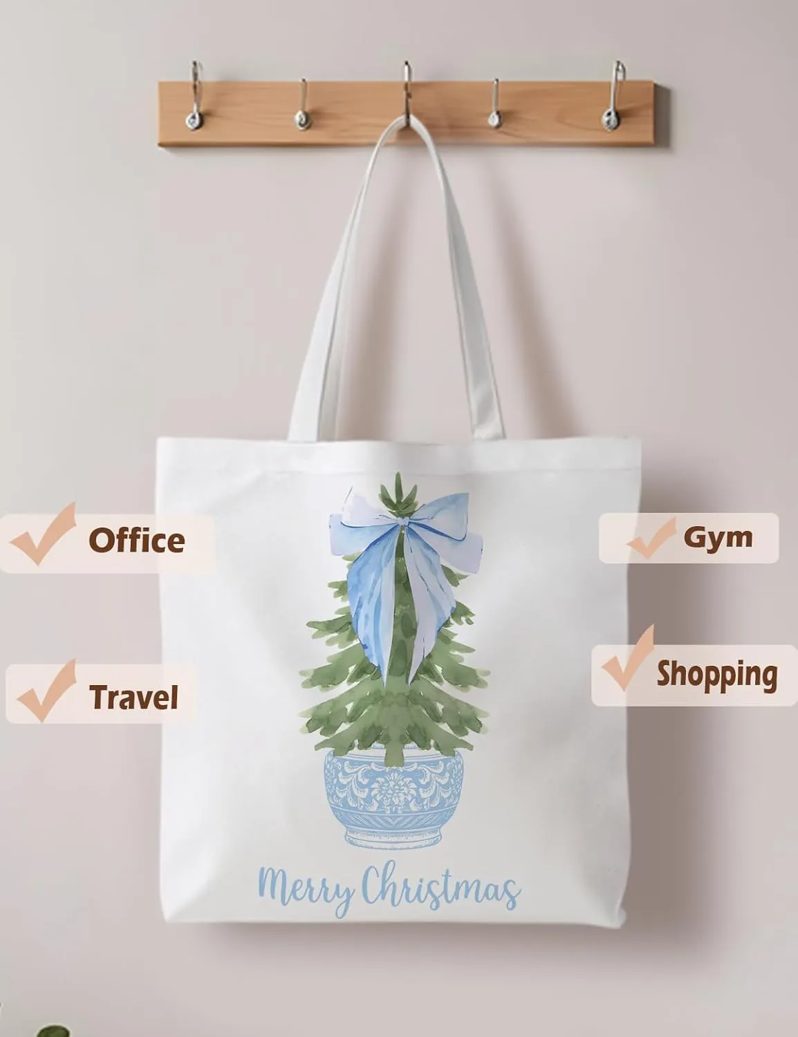 Christmas Tote Bag, Christmas Bags for Women, Womens Gifts for Christmas