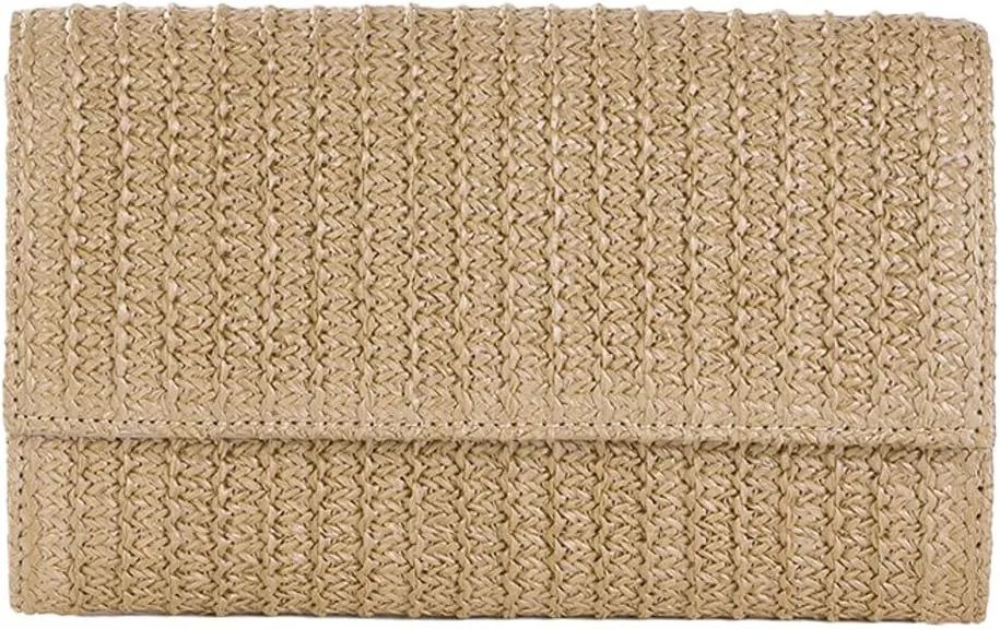 Clutch Bag Straw Beach Bags For Women Rattan Evening Purse Summer Straw Crossbody Woven Raffia Purse Shoulder Handbag 2025