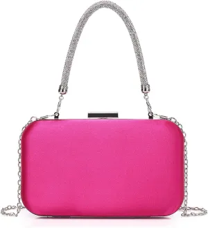 Comeon Women Evening Clutch Bag Silk Satin Party Handbags Bridal Wedding Purses Formal Clutch Elegant Cocktail Crossbody Bags