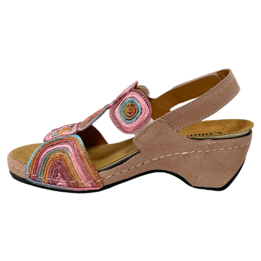 Comfort Class Georgia Pink Suede Combo Sandal (Women's)