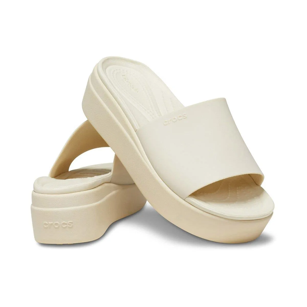 Crocs Brooklyn Platform Slide Slide Sandal - BEG