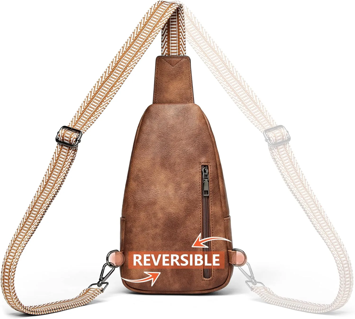 Crossbody Bags for Women 4-Pockets Sling Bag Fanny Pack Chest Purse Backpack Casual Daypacks Travel Shopping