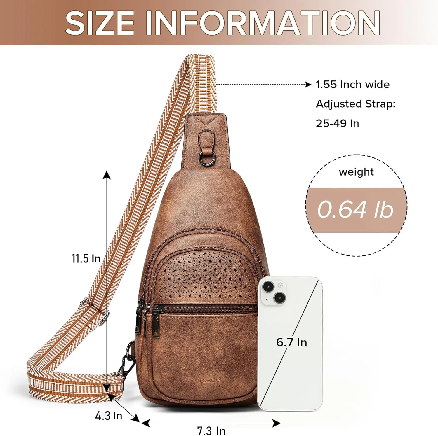Crossbody Bags for Women 4-Pockets Sling Bag Fanny Pack Chest Purse Backpack Casual Daypacks Travel Shopping