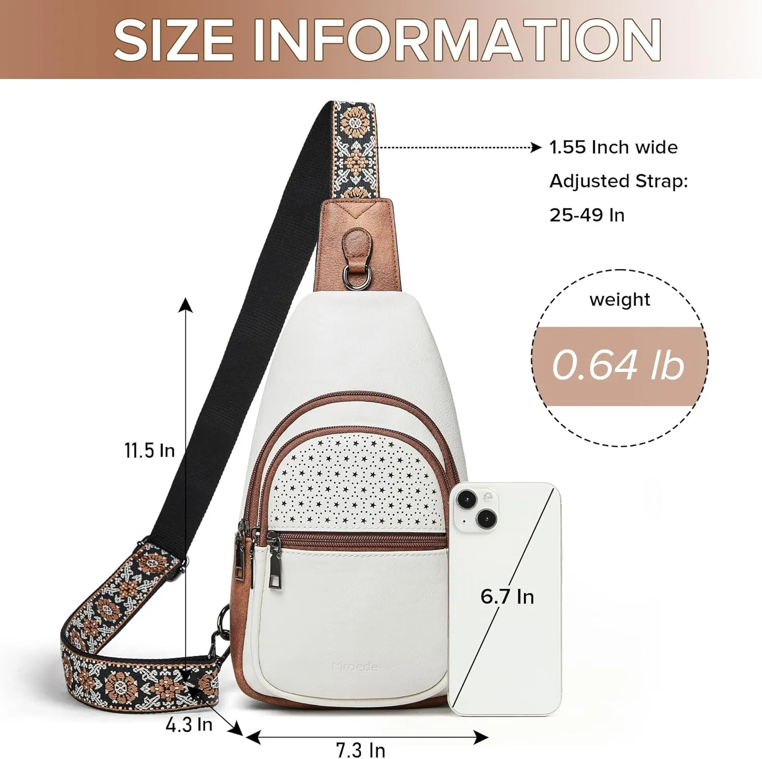 Crossbody Bags for Women 4-Pockets Sling Bag Fanny Pack Chest Purse Backpack Casual Daypacks Travel Shopping