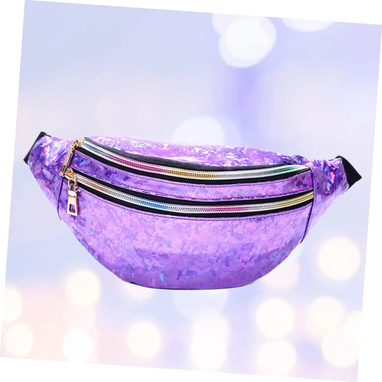 Crossbody Bags for Women Reflective Sequins Waist Pouch Large Capacity Outdoor Waist Bag Fashionable Ladies Travel Accessory