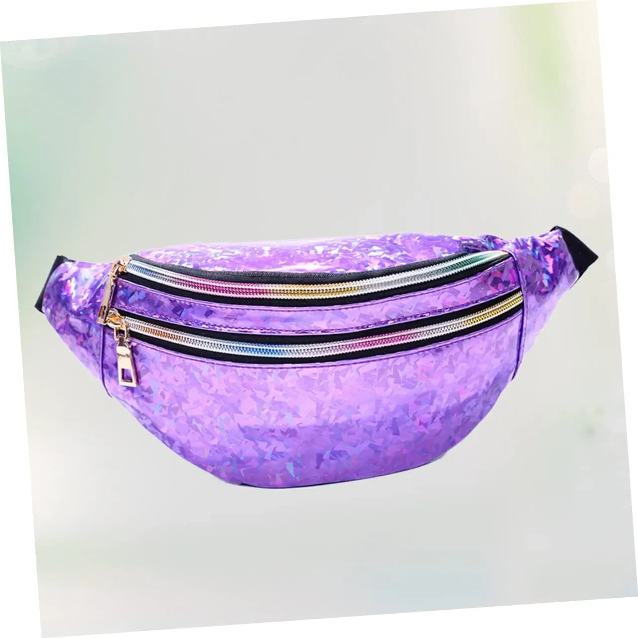 Crossbody Bags for Women Reflective Sequins Waist Pouch Large Capacity Outdoor Waist Bag Fashionable Ladies Travel Accessory