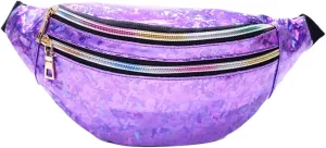 Crossbody Bags for Women Reflective Sequins Waist Pouch Large Capacity Outdoor Waist Bag Fashionable Ladies Travel Accessory
