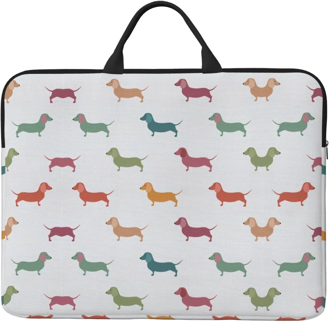 Cute Dachshound Dogs 14in Laptop Case Sleeve Bag  Versatile Shoulder Messenger Briefcase, Designed for Business Travel