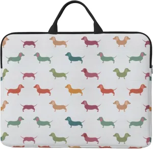 Cute Dachshound Dogs 14in Laptop Case Sleeve Bag  Versatile Shoulder Messenger Briefcase, Designed for Business Travel