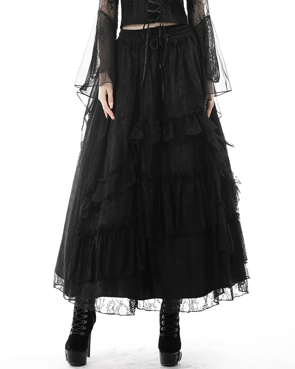 Dark In Love Tristessa Lace Bustle Skirt