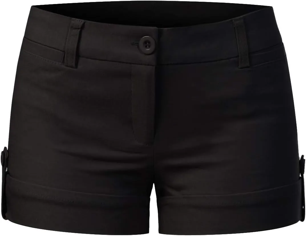 Design by Olivia Women's Body Enhancing Comfort Modern City Cuffed Short with Pockets