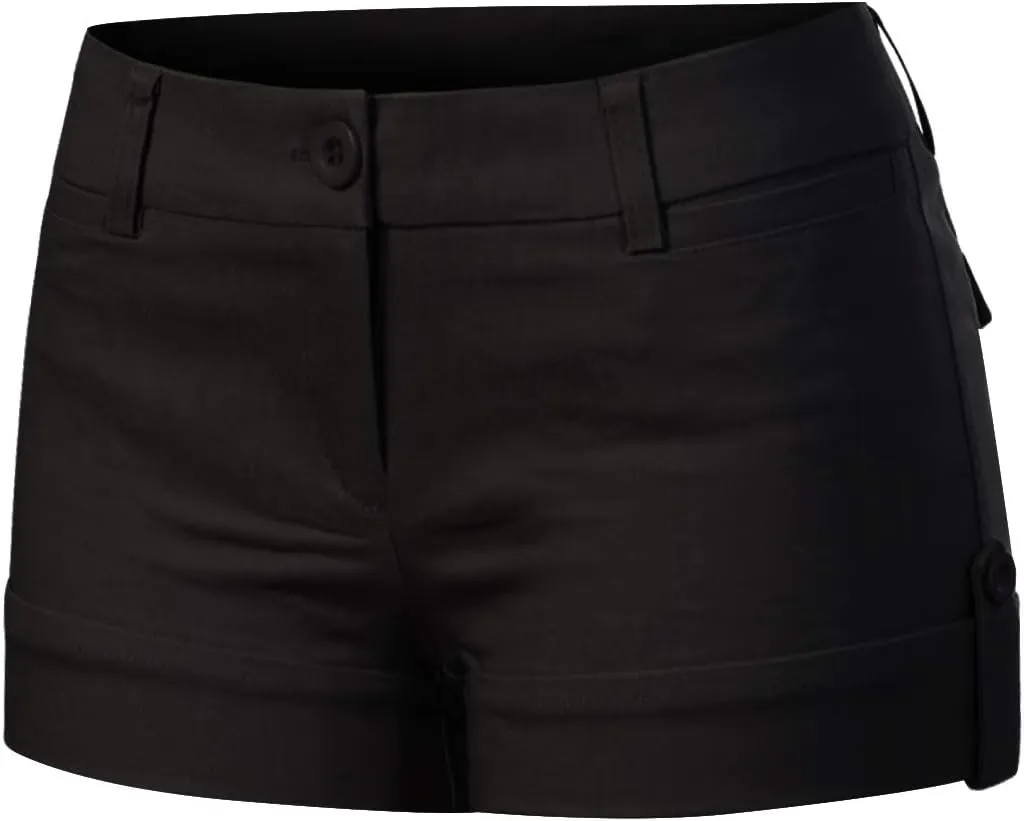 Design by Olivia Women's Body Enhancing Comfort Modern City Cuffed Short with Pockets