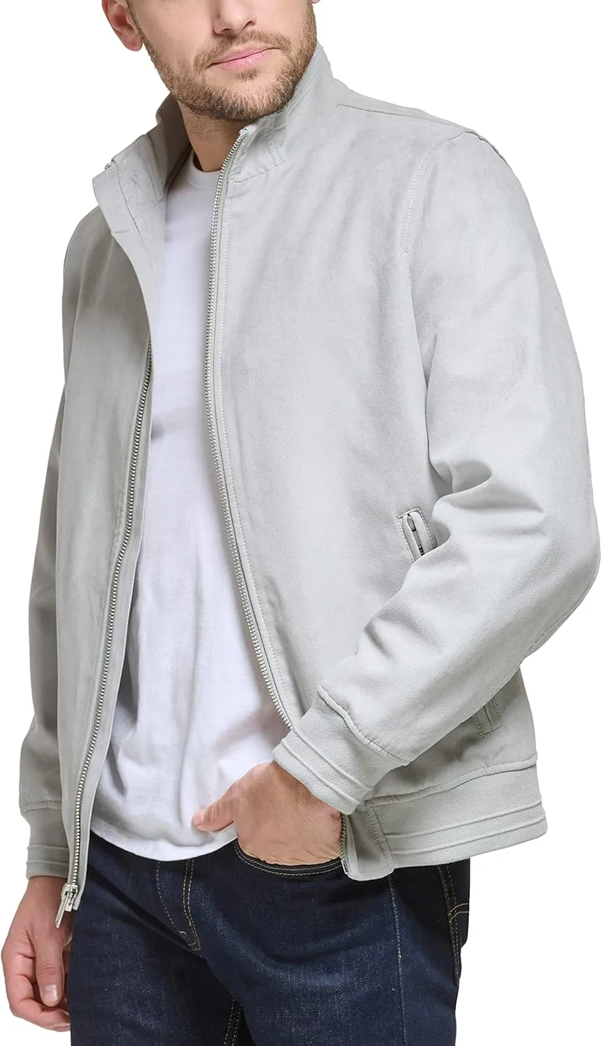 DKNY Men's Modern Knit Collar Bomber Jacket
