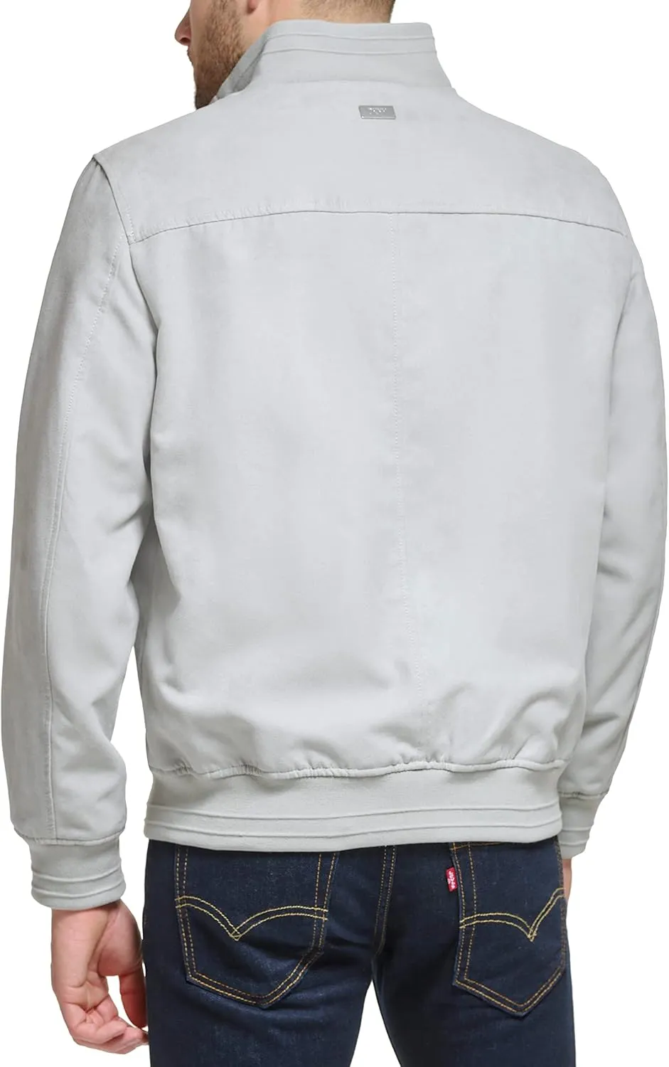 DKNY Men's Modern Knit Collar Bomber Jacket