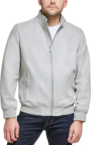 DKNY Men's Modern Knit Collar Bomber Jacket