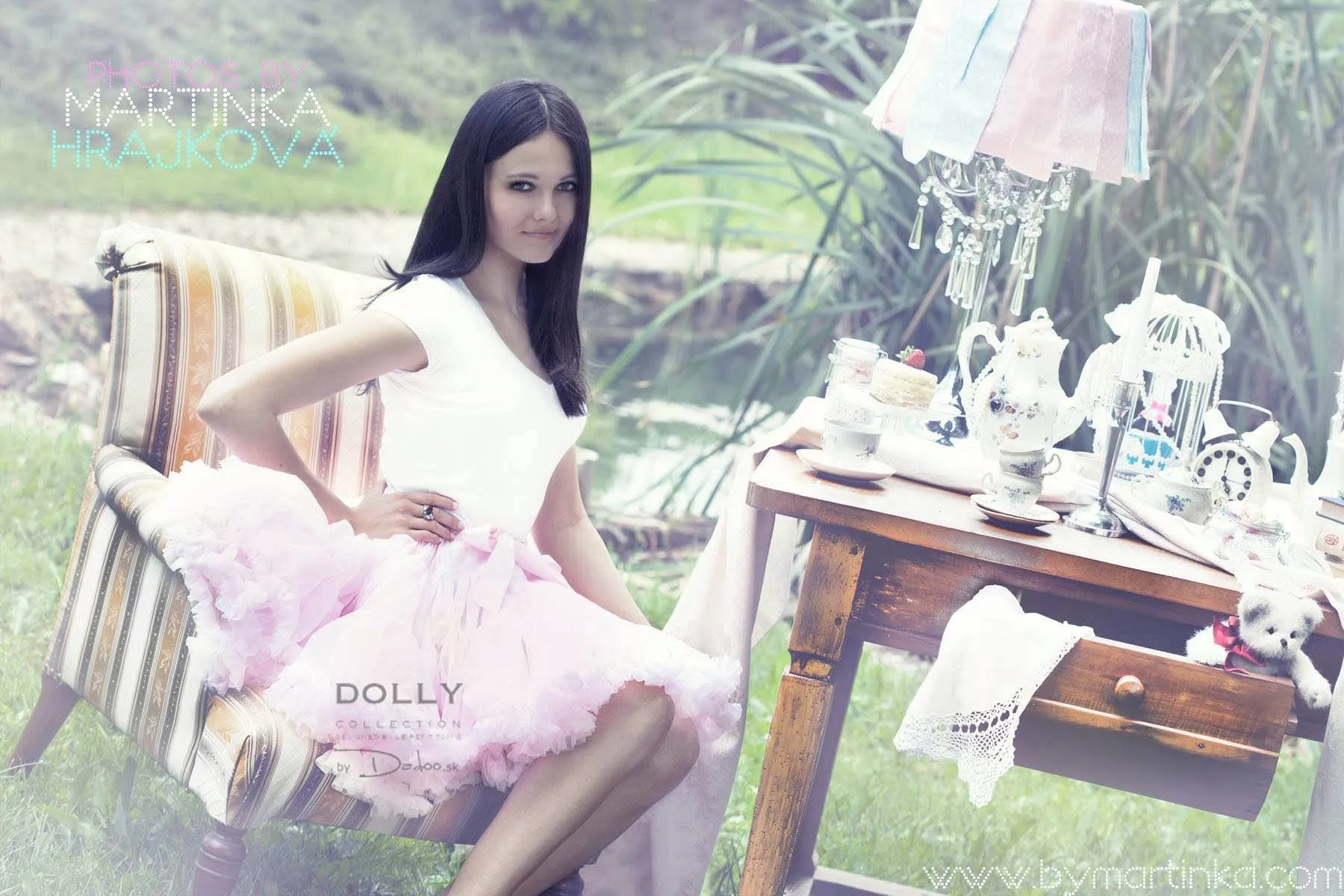 DOLLY by Le Petit Tom ® SHIRLEY TEMPLE pettiskirt strawberry pink