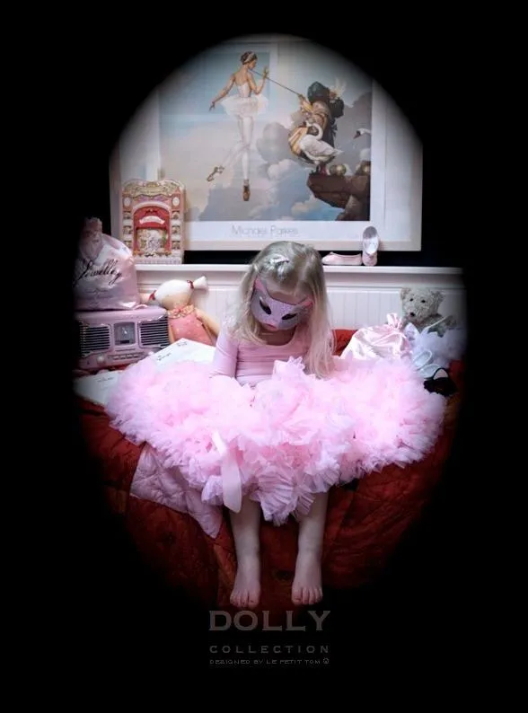 DOLLY by Le Petit Tom ® SHIRLEY TEMPLE pettiskirt strawberry pink