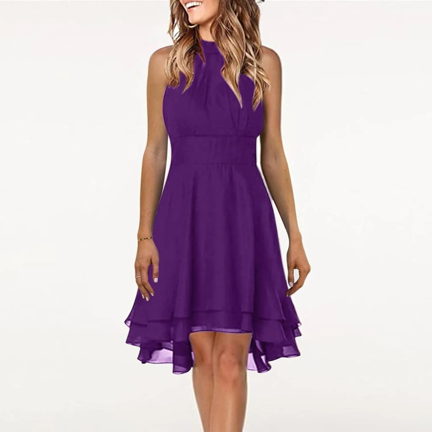 Dress Elegant for Women for Wedding 2025 Women's Halter Neck Sexy Split Cocktail Party Mini Short Formal Dresses