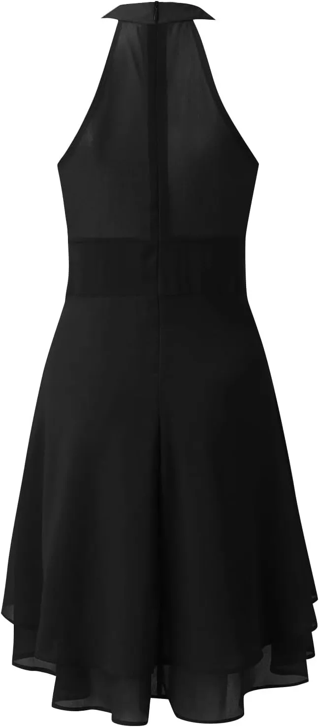 Dress Elegant for Women for Wedding 2025 Women's Halter Neck Sexy Split Cocktail Party Mini Short Formal Dresses