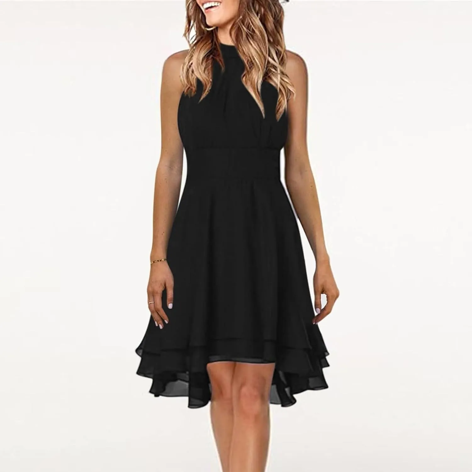 Dress Elegant for Women for Wedding 2025 Women's Halter Neck Sexy Split Cocktail Party Mini Short Formal Dresses