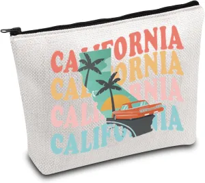 ENSIANTH California State Cosmetic Bag Golden State Vacation Gift California Travel Bag California Moving Away Souvenir Gift (California MU)