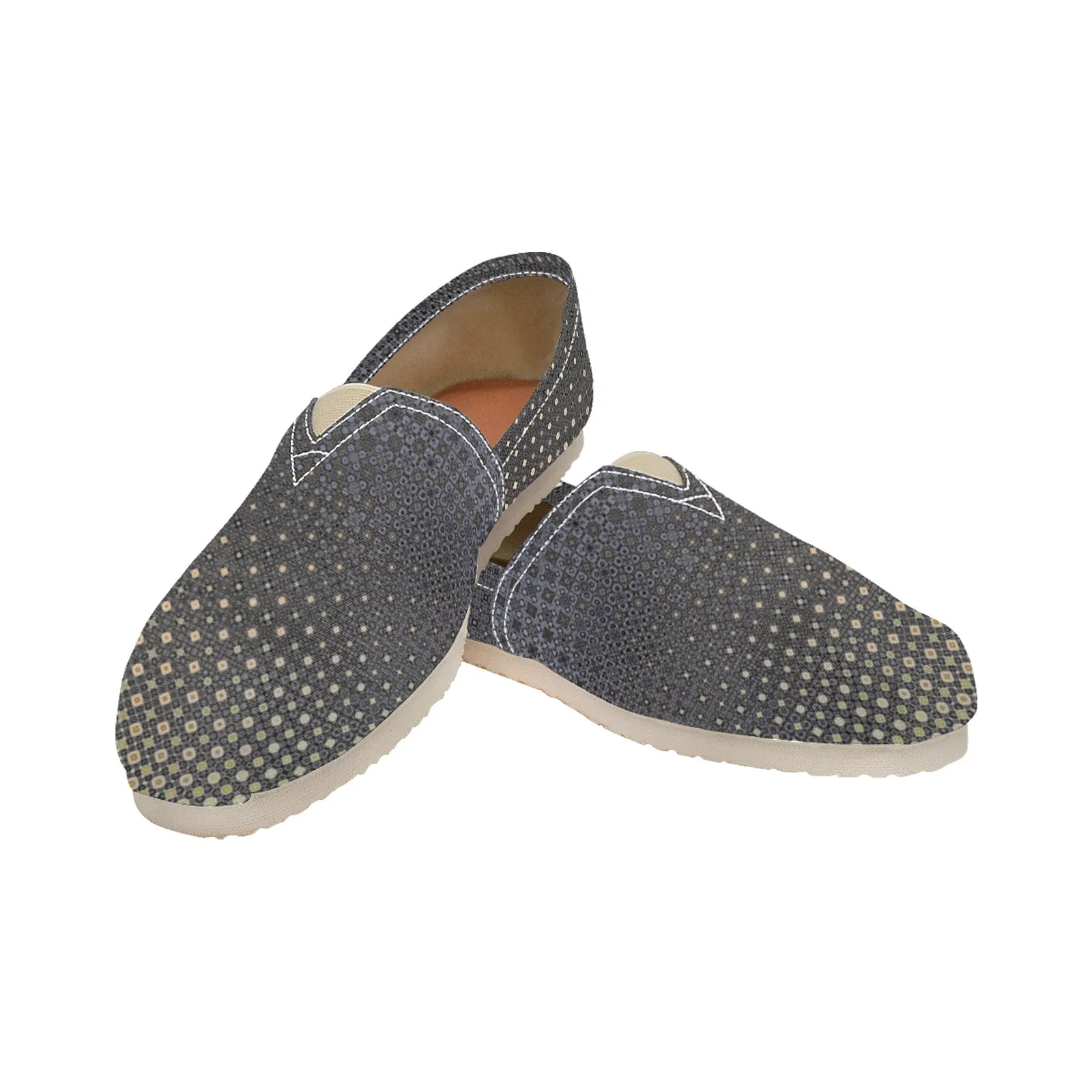 Espadrilles Canvas Charcoal Gold Ombre