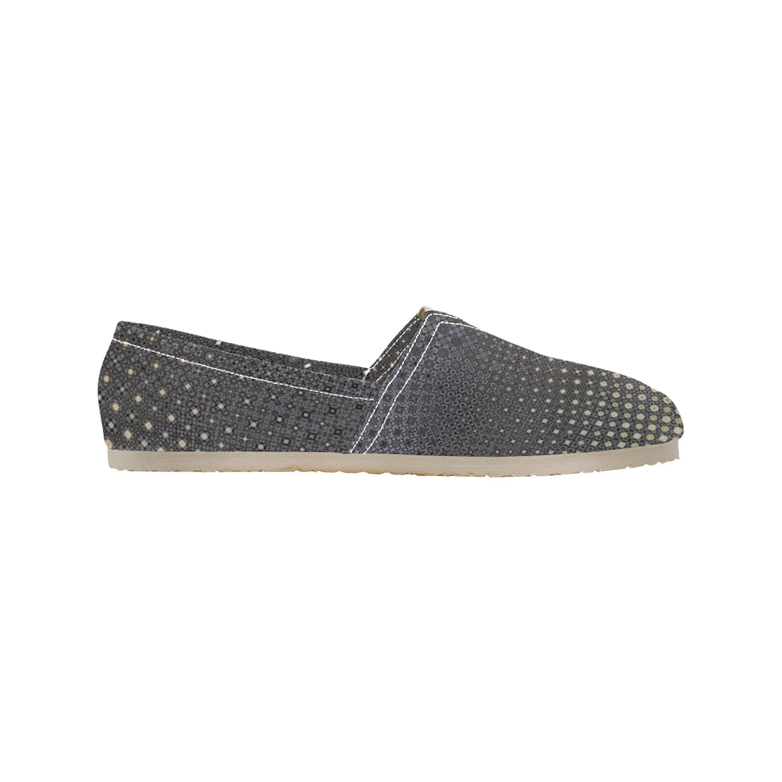 Espadrilles Canvas Charcoal Gold Ombre