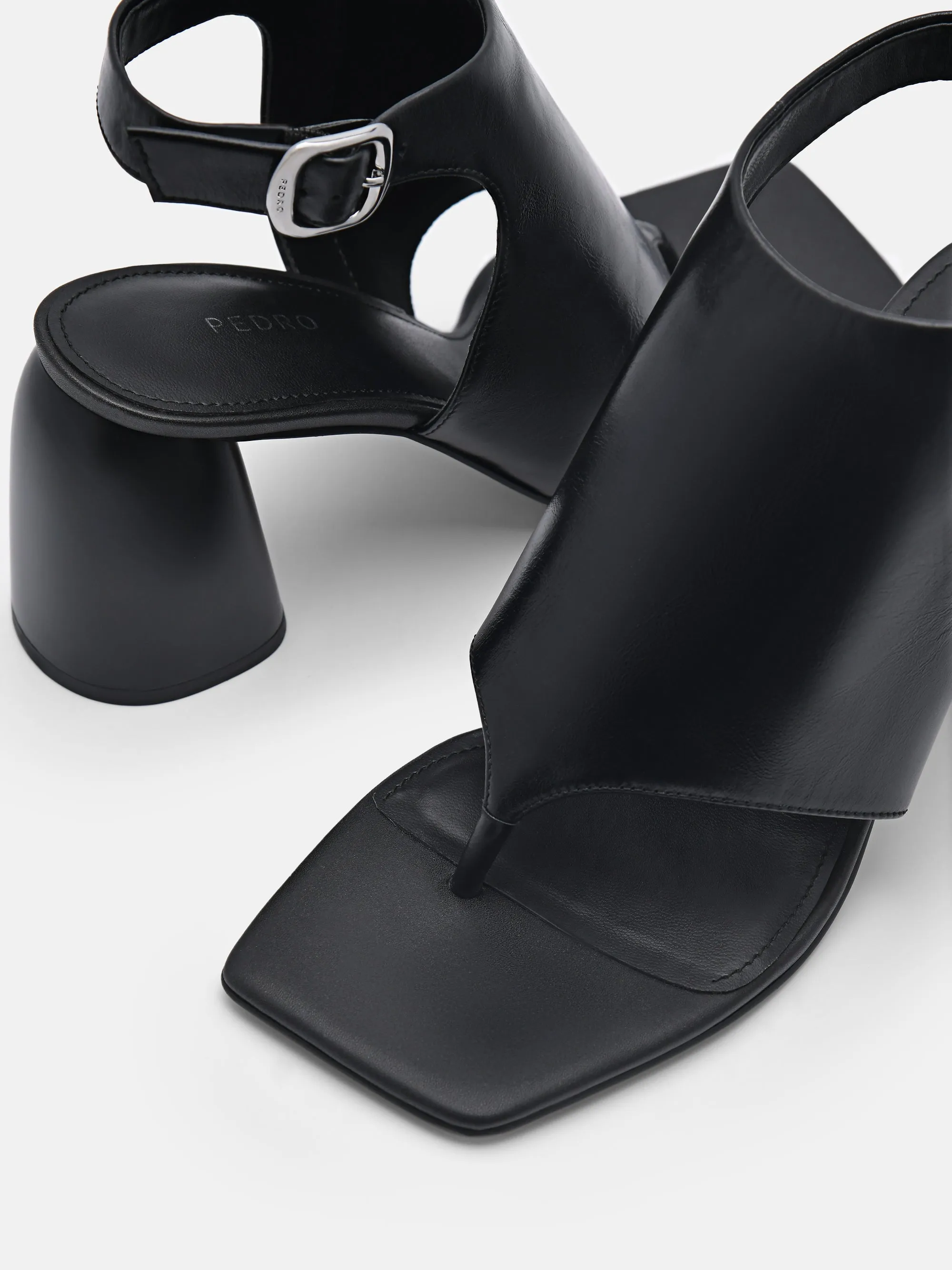 Este Leather Heel Sandals