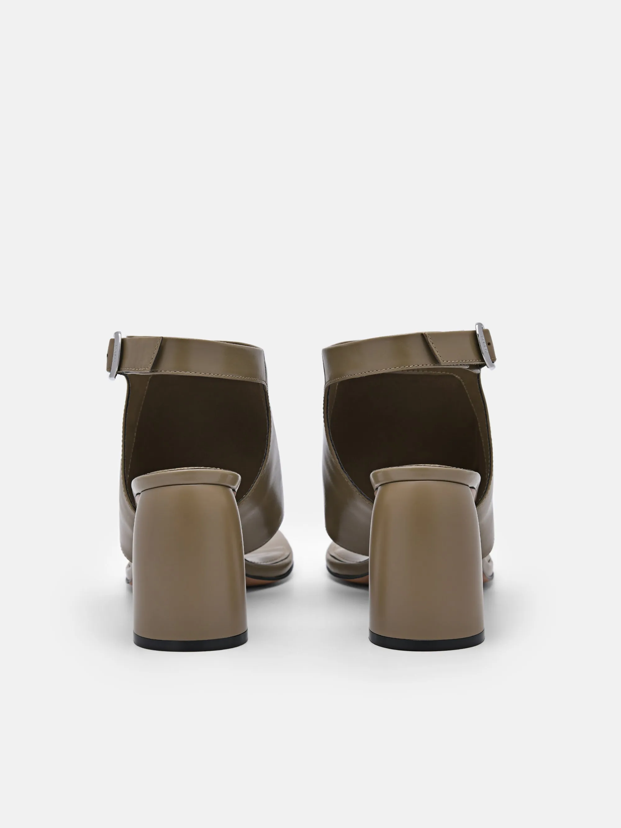 Este Leather Heel Sandals