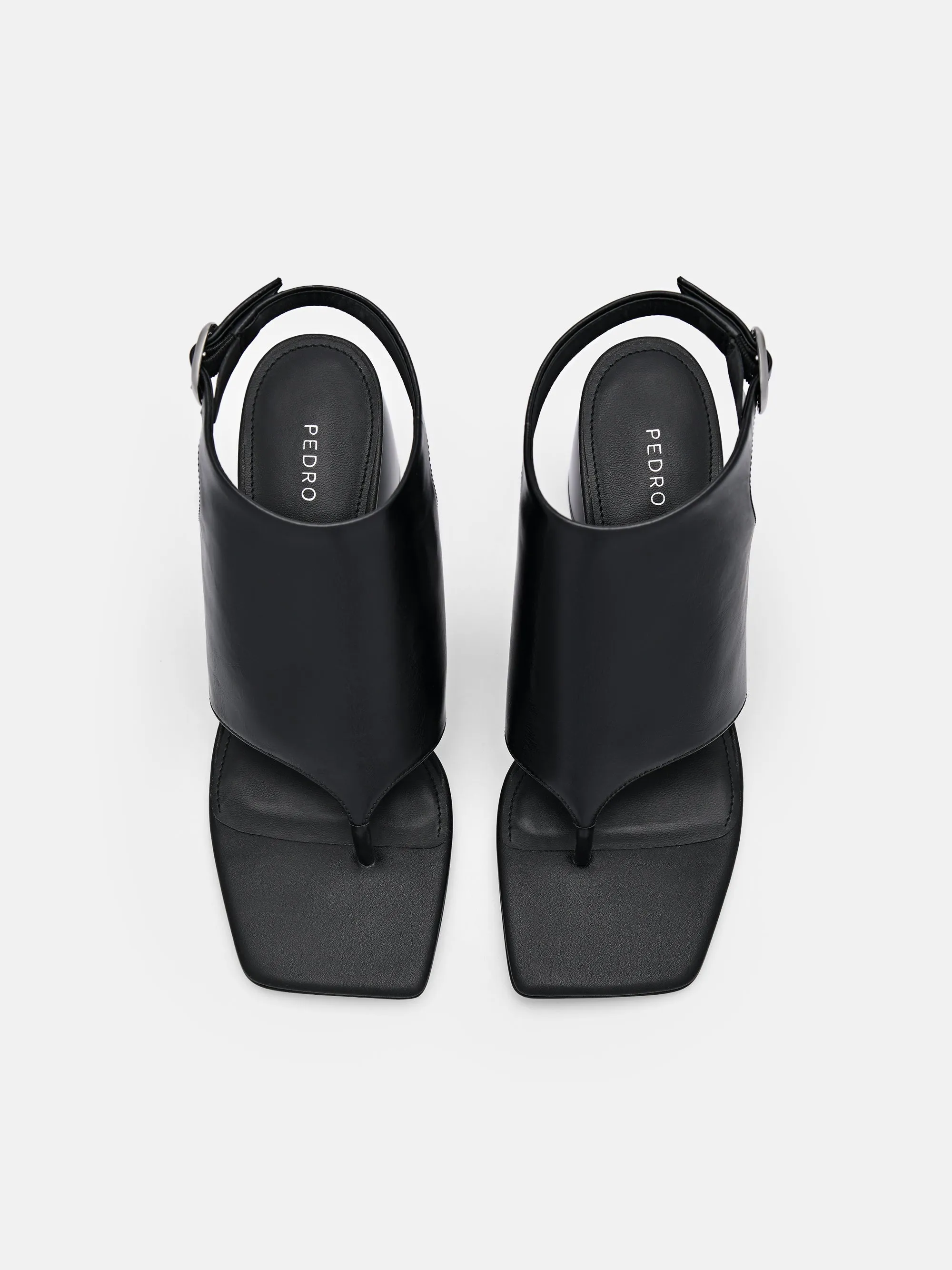 Este Leather Heel Sandals