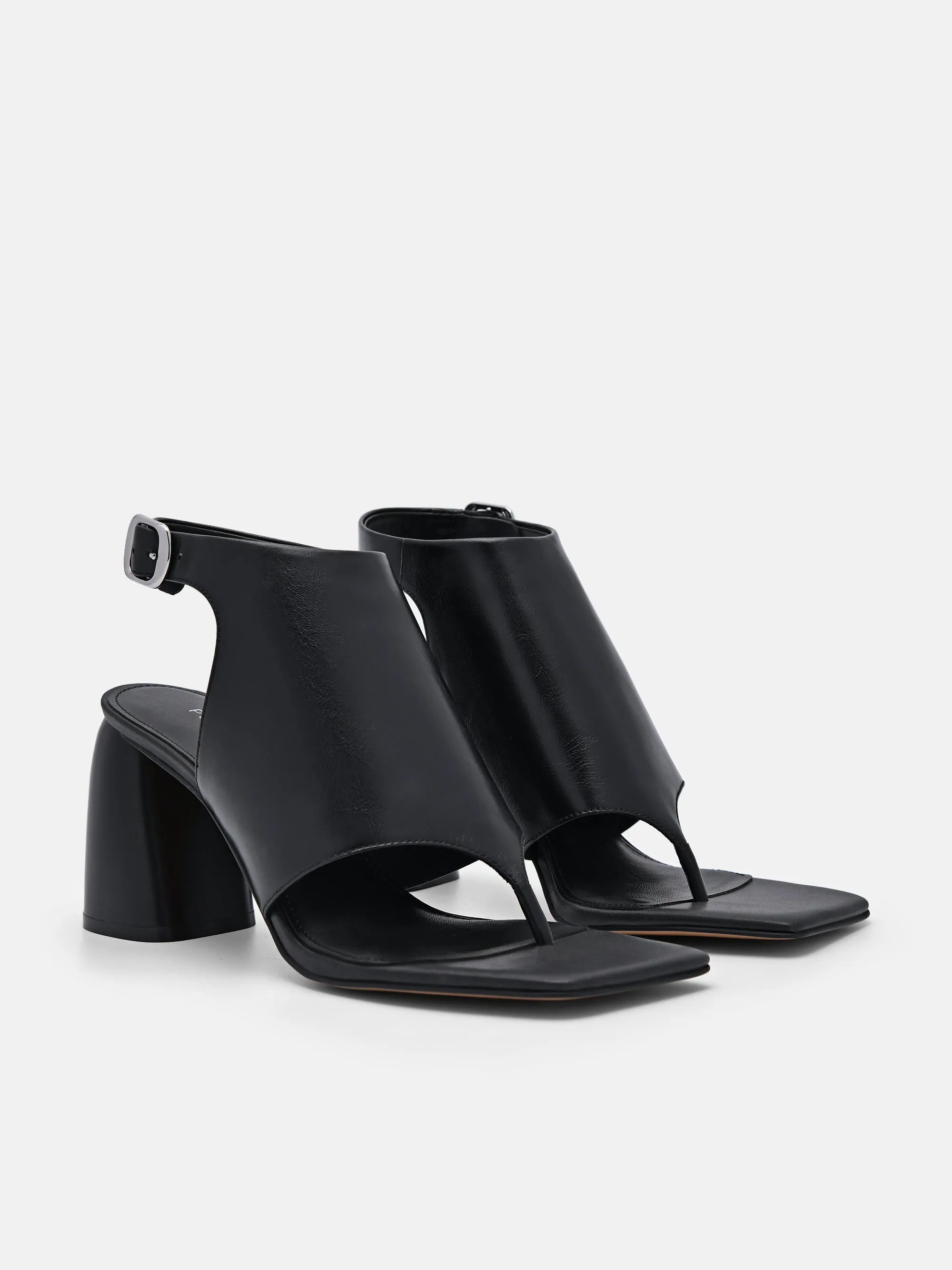 Este Leather Heel Sandals