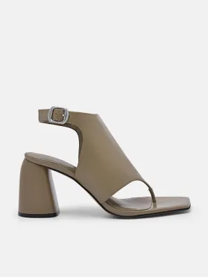 Este Leather Heel Sandals