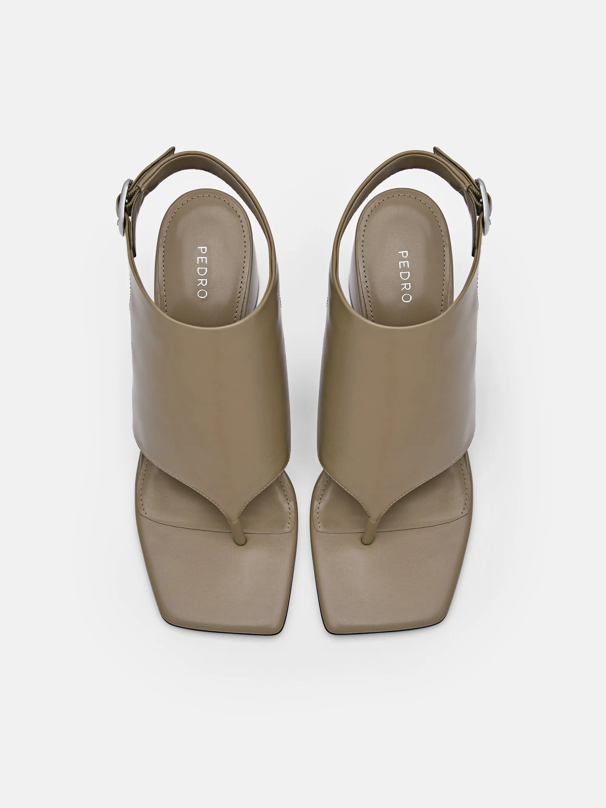 Este Leather Heel Sandals
