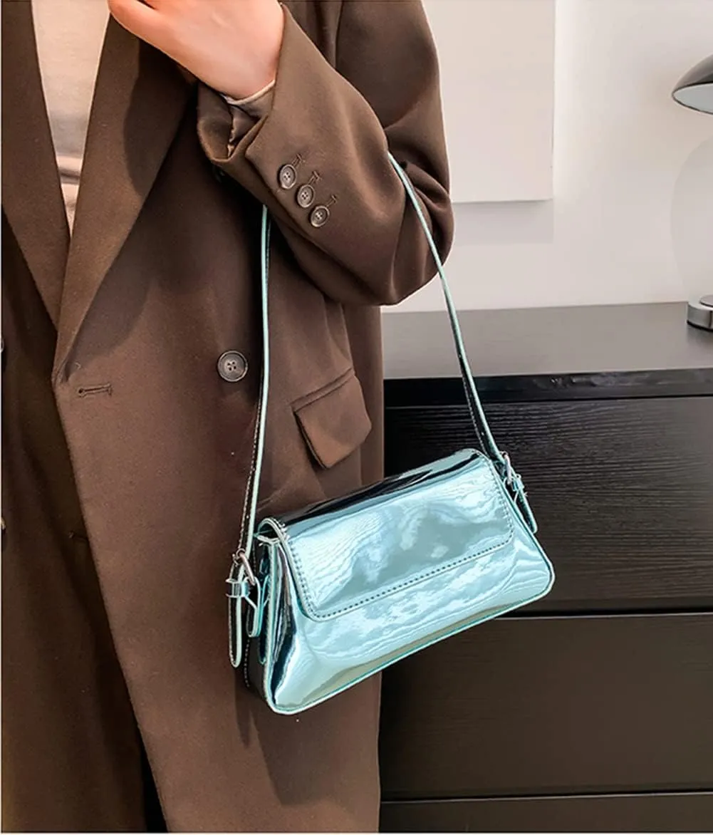 Evening Bag Women Clutch Y2k Sparkly Silver Purse Tote Handbag Shoulder Party Purses Cute Metallic Crossbody Bags 2025