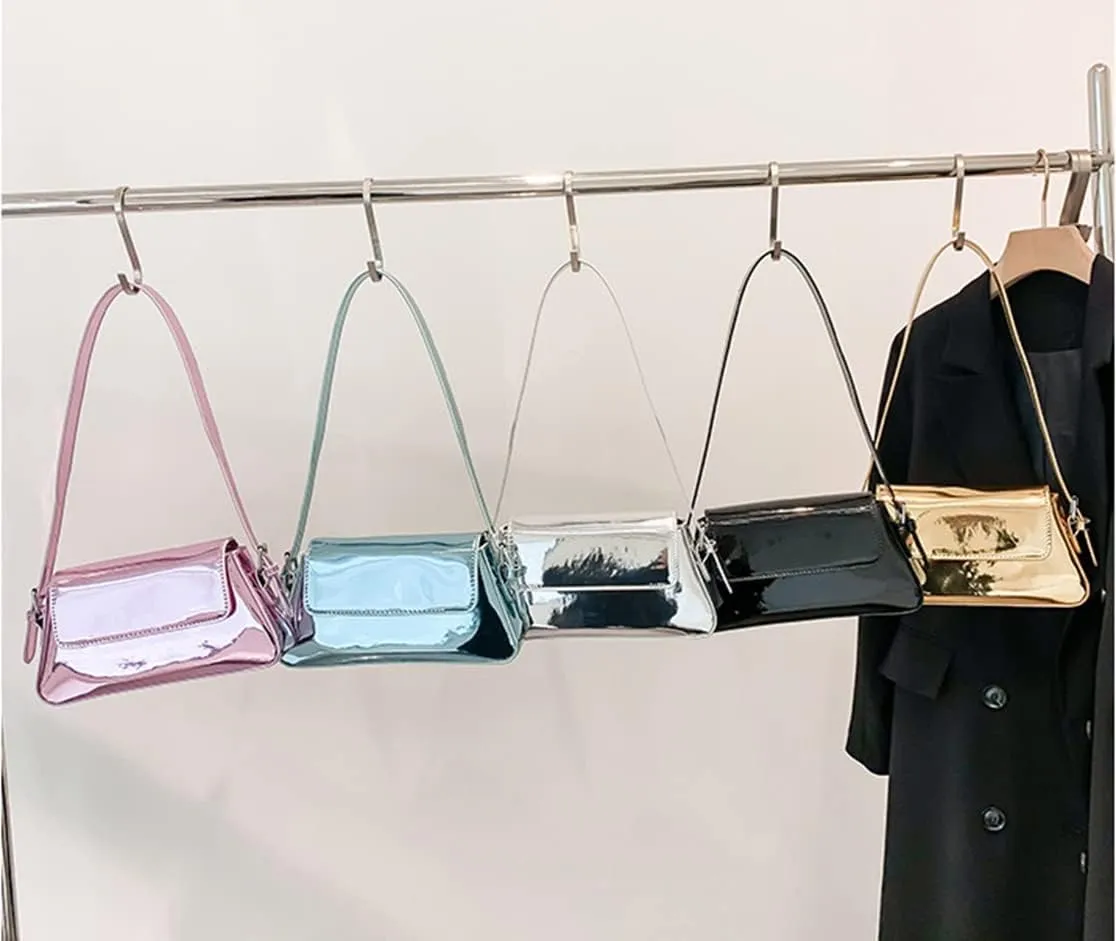 Evening Bag Women Clutch Y2k Sparkly Silver Purse Tote Handbag Shoulder Party Purses Cute Metallic Crossbody Bags 2025