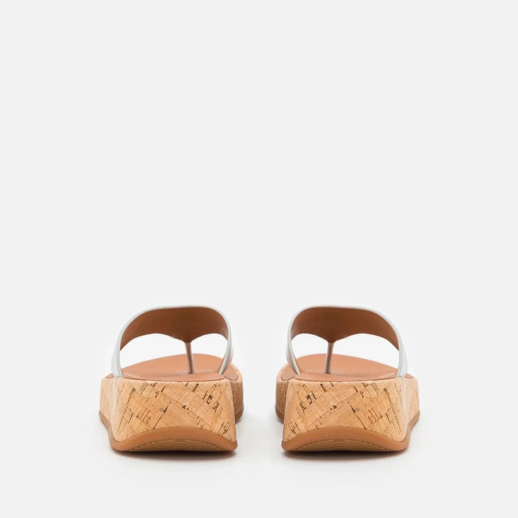 FitFlop F-Mode FlatForm Toe Post Sandals Silver