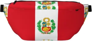 Flag Of Peru Stylish Crossbody Waist Pack - Versatile And Compact Travel Pouch For Hands-Free Storage