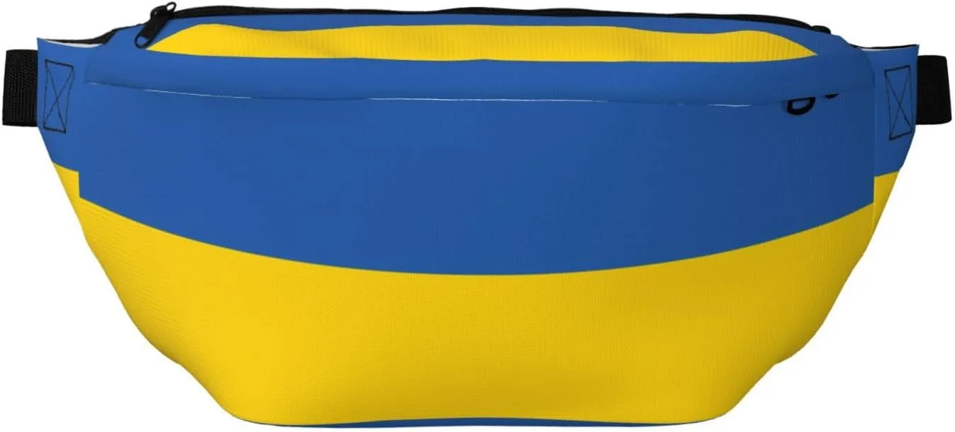 Flag Of Ukraine Stylish Crossbody Waist Pack - Versatile And Compact Travel Pouch For Hands-Free Storage