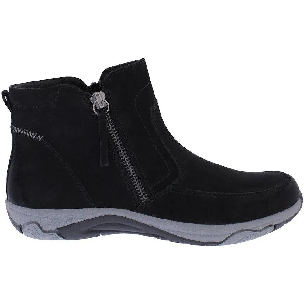 Free Spirit 41234 - Veda Ladies Black Leather Water Resistant Twin Zip Ankle Boots