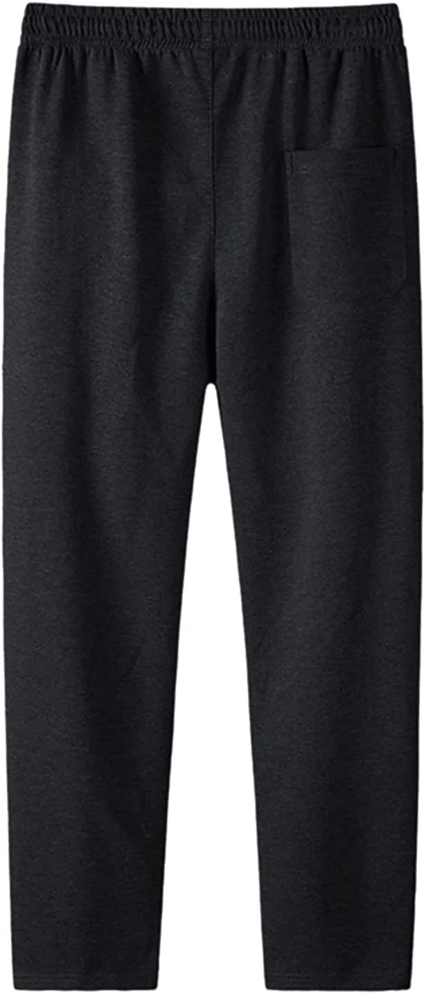 FZVYD Mens Pants Casual Mens Casual Elastic Drawstring Cargo Pants Lightweight Relaxed Fit Cotton Workout Sweatpants 2023