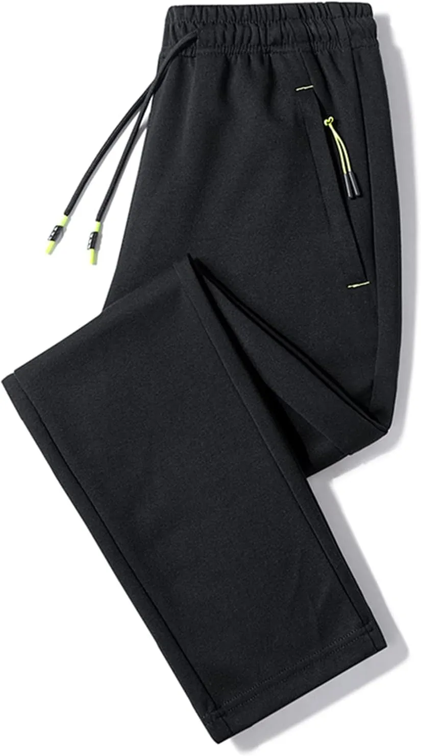 FZVYD Mens Pants Casual Mens Casual Elastic Drawstring Cargo Pants Lightweight Relaxed Fit Cotton Workout Sweatpants 2023
