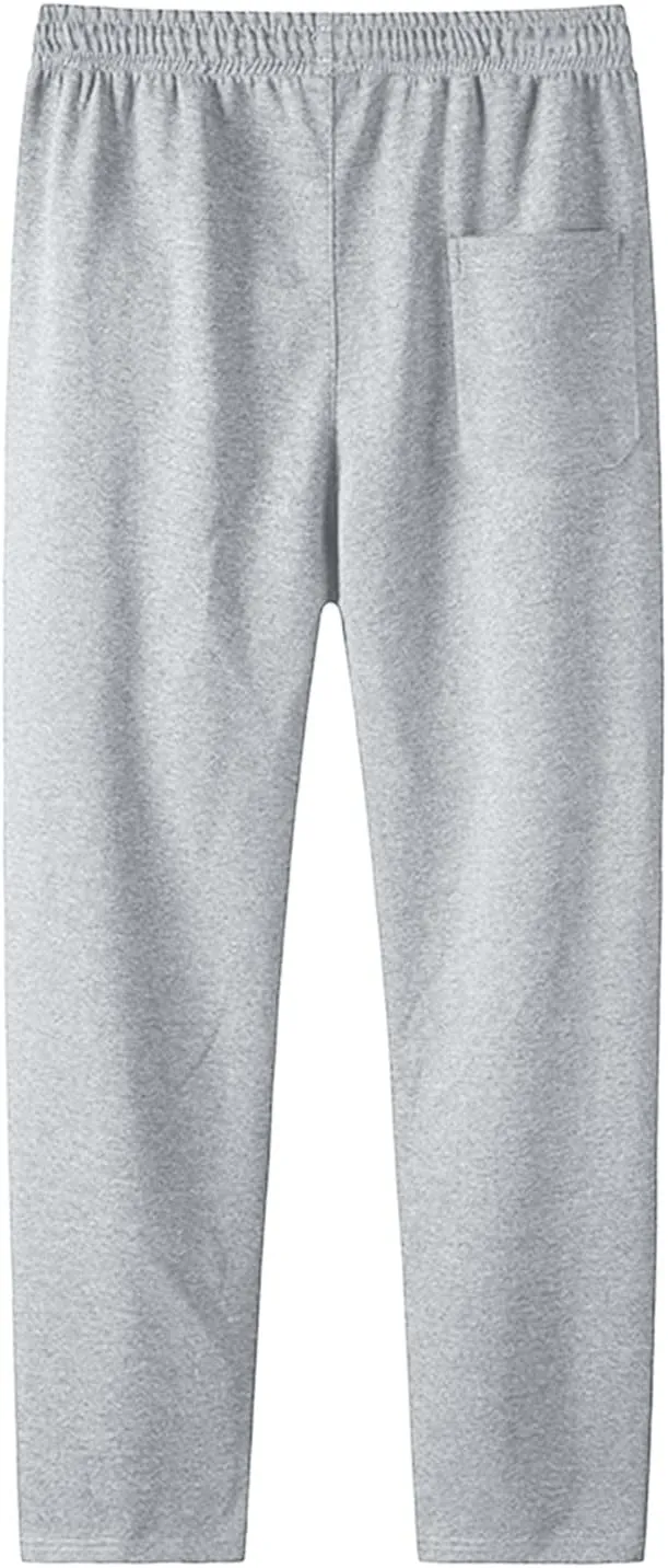 FZVYD Mens Pants Casual Mens Casual Elastic Drawstring Cargo Pants Lightweight Relaxed Fit Cotton Workout Sweatpants 2023