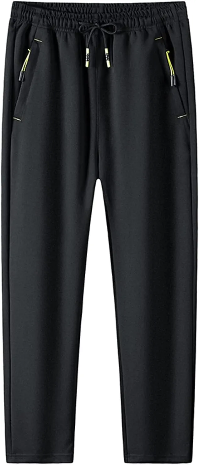 FZVYD Mens Pants Casual Mens Casual Elastic Drawstring Cargo Pants Lightweight Relaxed Fit Cotton Workout Sweatpants 2023