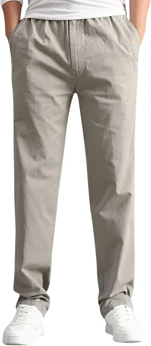 FZVYD Men's Pants Men's Relaxed Fit Causal Work Streetwear Baggy Joggers Drawstring Sweatpants with Pockets 2023