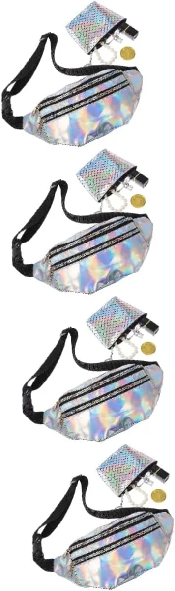GALPADA Leather Belt Bag Adjustable Waist Pack with Zipper Coin Purse Waterproof Tear-resistant Crossbody Fanny Pack for Sports Fashion Accessory 16725435