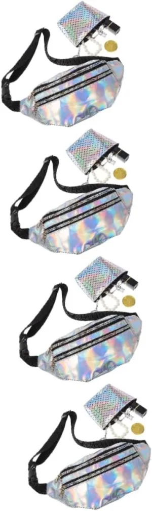 GALPADA Leather Belt Bag Adjustable Waist Pack with Zipper Coin Purse Waterproof Tear-resistant Crossbody Fanny Pack for Sports Fashion Accessory 16725435