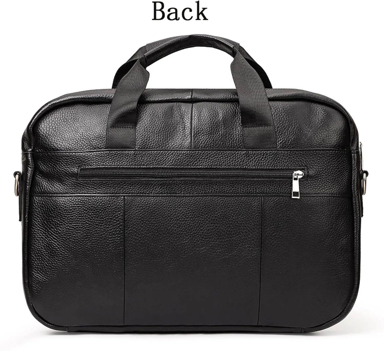 Genuine Leather Briefcase, with Multiple Pockets, Adjustable Shoulder Strap, Versatile Design for Business, Travel, and Work