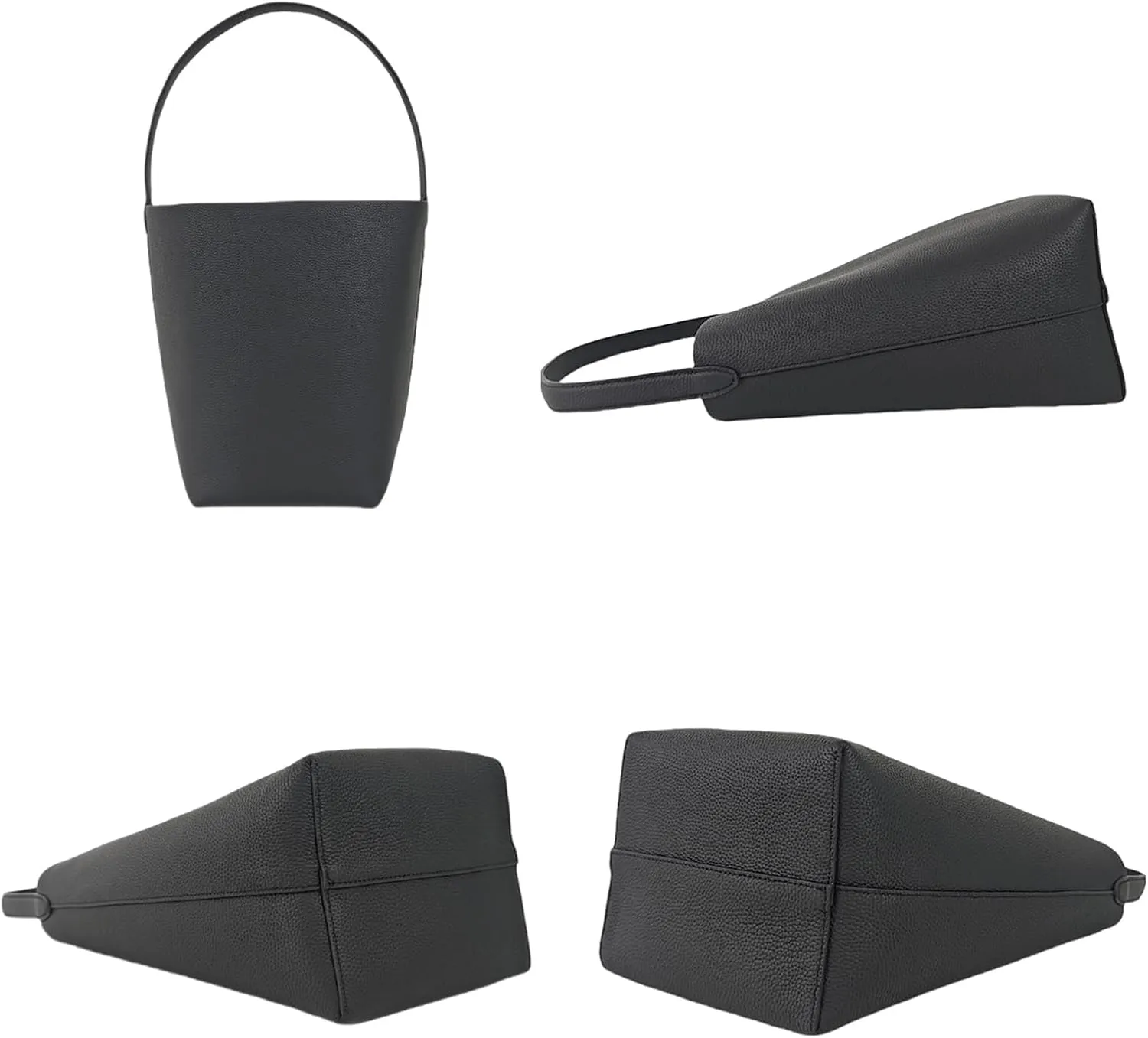 Genuine Leather Bucket Tote Bag for Women -Casual & Spacious Shoulder Handbag