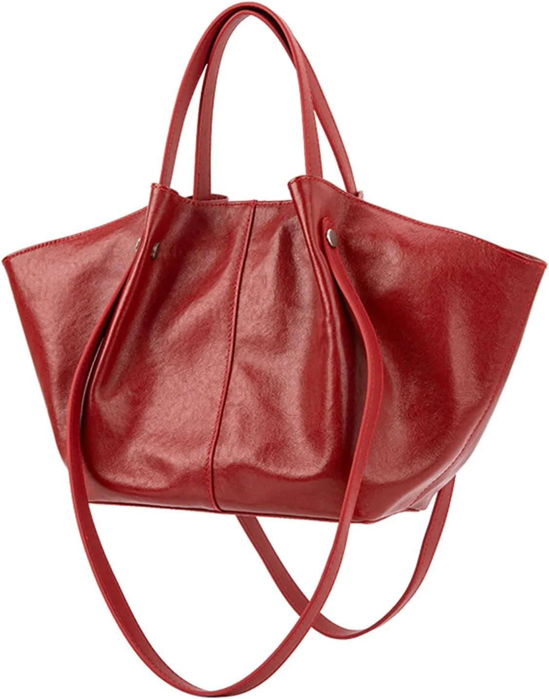 Genuine Leather Tote Bag for women,Casual Shoulder Hobo Purses,Large-capacity top handle Handbag.